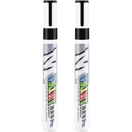 Marqueurs À Peinture, Feutres Craie Liquide Marqueurs De Pneus De Voiture Stylo Peinture Pneu Marqueur Peinture Marqueur De Peinture Imperméable Permanent Pour Auto Moto Vélo Pneu,Noir