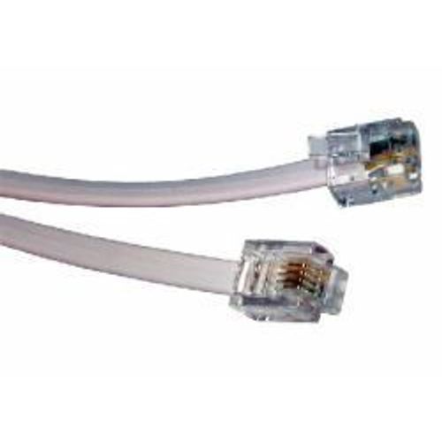 Cables Direct 20m RJ11 Modem Cable câble de téléphone Gris (20MTR WHITE RJ1