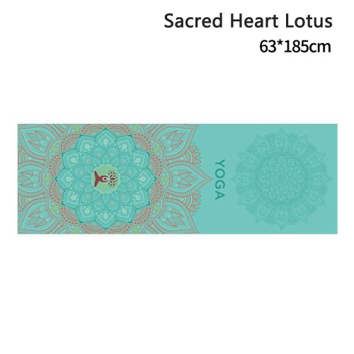 Couleur Sacré-Coeur Lotus Taille Polymères De Fitness En Microcarence À Séchage Rapide, Couverture De Sport Imprimée, Coordonnante, Pliable, Absorbant La Sueur, Salle De Sport À Domicile, Fournitures De Sport D'intérieur