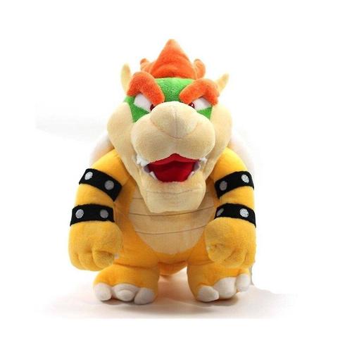 [ Funny] Catoon Film Anime 10"""" 26cm Bowser Dragon Soft Stuffed Plush Toy Doll Model Baby Kids Best Gift