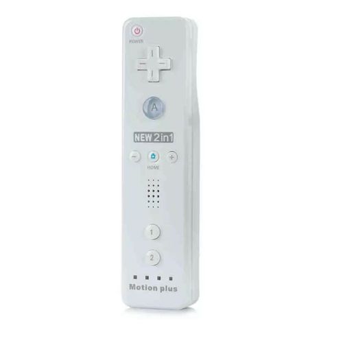 2in1 Manette Contrôleur Wiimote Nunchuk Intégré Motion Plus Pour Nintendo Wii Blanc