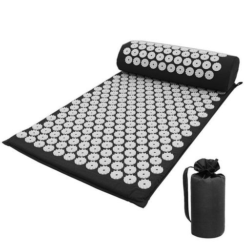 Couleur 2010-Taille Noire Tapis D'acupression Antidérapant, Coussin De Massage, Avec Pointes De Douleur, Fitness, Pilates, Exercice, Sac Cadeau, Applicateur