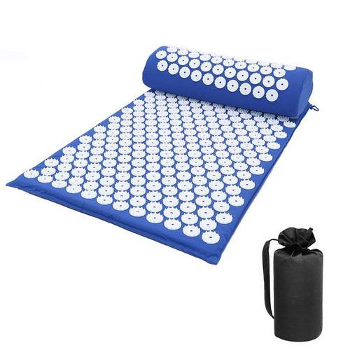 Couleur 2010-Bleu Taille Tapis D'acupression Antidérapant, Coussin De Massage, Avec Pointes De Douleur, Fitness, Pilates, Exercice, Sac Cadeau, Applicateur