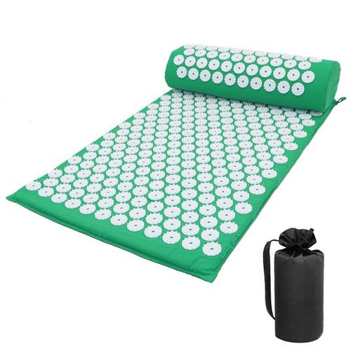 Couleur 2010-Vert Taille Tapis D'acupression Antidérapant, Coussin De Massage, Avec Pointes De Douleur, Fitness, Pilates, Exercice, Sac Cadeau, Applicateur