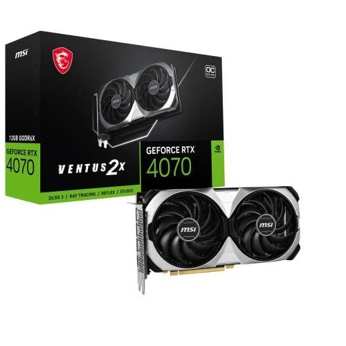 MSI GeForce RTX 4070 Ventus 2X 12G OC - 12 Go GDDR6X - 2520 MHz - 1 x HDMI, 3 x DisplayPort - PCI Express 4.0 16x