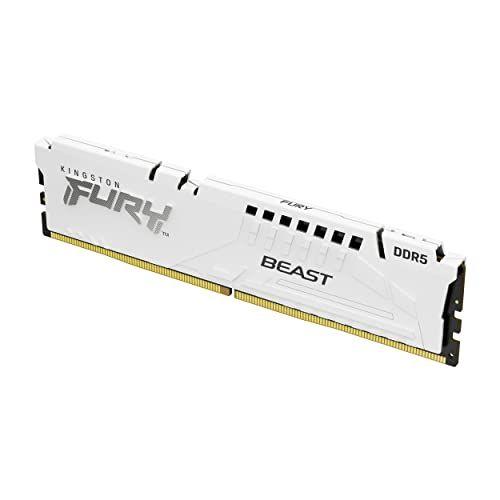 Kingston FURY Beast - DDR5 - kit - 32 Go: 2 x 16 Go - DIMM 288 broches - 5600 MHz / PC5-44800 - CL36 - 1.25 V - mémoire sans tampon - on-die ECC - blanc