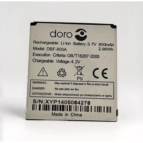 Batterie Doro Dbf-800 - 3,7v 800mah - Original - Pour Phoneeasy 520,606,613,…