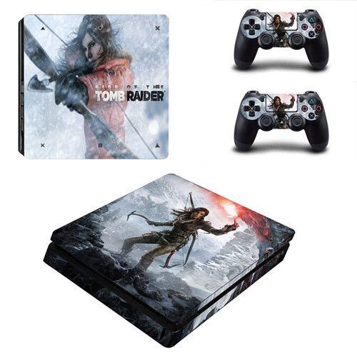 Hausse De Tomb Raider Ps4 Mince Peau Autocollant Pour Sony Playstation 4 Console Et 2 Contrôleurs Ps4 Mince Peaux Autocollant Vinyle