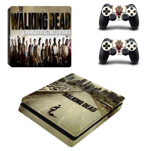 Autocollant ""The Walking Dead"" Pour Console Sony Playstation 4 Slim Pour Contrôleur Dualshock 4