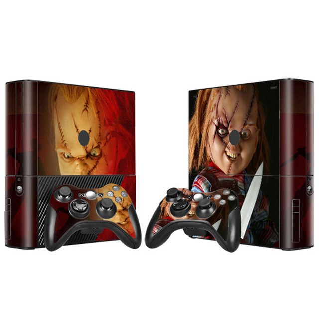 Autocollant De Peau Chucky Pour Enfant Pour Microsoft Xbox 360 E Et 2 Contrôleurs Autocollant En Vinyle Pour Xbox 360 E