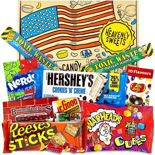 Bonbon Americain, Boite de Bonbons et Chocolat, Assortiment Américain de  Friandises, Panier Cadeau pour Enfant et Adulte, Anniversaire No?l  Calendrier de l'Avent, Heavenly Sweets