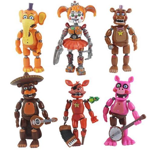 Fnaf ¿ Figurine Bonnie Foxy Fazbear Jouet Poupée Avec Lumière 5 Nuits À L'action 6 Pièces/Ensemble