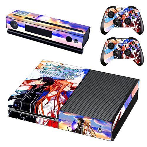 Sword Art Autocollant En Ligne Pour Console Microsoft Xbox One Et 2 Manettes Pour Xbox One