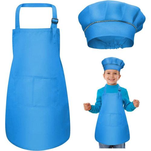 TABLIER DE CUISINE BLEU POUR ENFANT