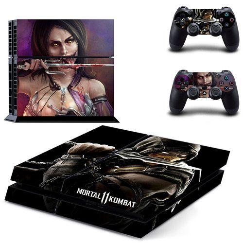 Mortal Kombat Autocollant En Vinyle Pour Console Sony Playstation 4 11 Ps4 2 Manettes