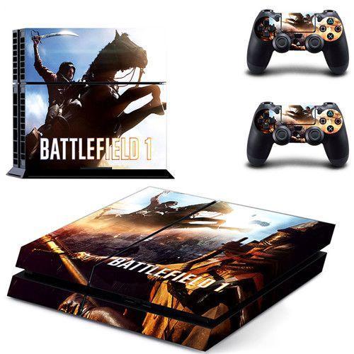 Jeu Battlefield 1 Ps4 Peau Autocollant Pour Sony Playstation 4 Console Et 2 Contrôleurs Ps4 Autocollant De Peau En Vinyle