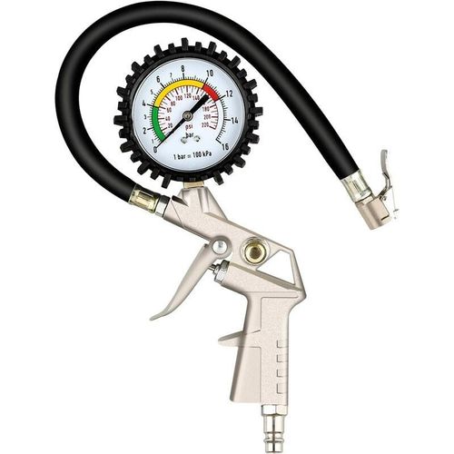 Gonfleur De Pneu Avec Manomètre 220 Psi Manomètre De Pression De Pneu Manomètre Pneumatique Voiture Et Moto Haute Performance Et Vélos Avec Valve Presta Et Schrader