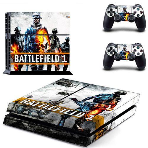 Jeu Battlefield 1 Ps4 Peau Autocollant Pour Sony Playstation 4 Console Et 2 Contrôleurs Ps4 Peaux Autocollant Vinyle