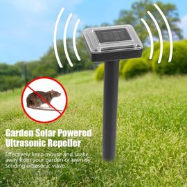 2pcs jardin répulsif à ultrasons à énergie solaire parasite rongeur souris souris répulsif de serpent