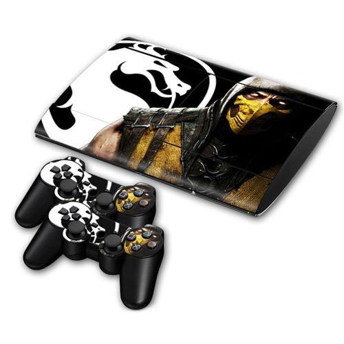 Autocollant De Peau Mortal Kombat De Jeu Pour Sony Ps3 Playstation 3 Slim 4000 Console Et Contrôleur Ps3 Slim 4000