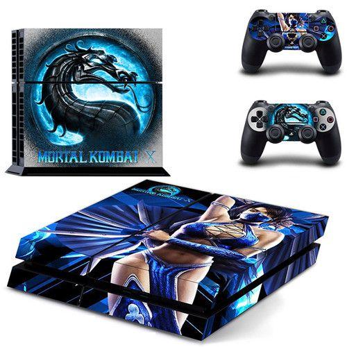 Autocollant De Peau De Jeu Mortal Kombat X Pour Console Sony Playstation 4 Et 2 Manettes En Vinyle