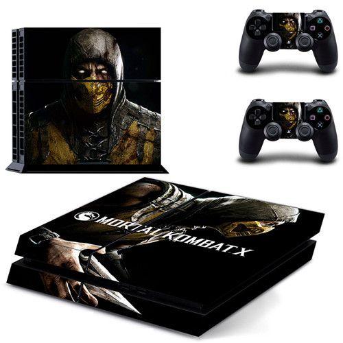 Autocollant De Peau De Jeu Mortal Kombat X Pour Console Sony Playstation 4 Et 2 Manettes En Vinyle