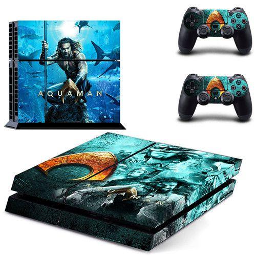 Aquaman Film Autocollant Pour Console Playstation 4 Et 2 Manettes Ps4