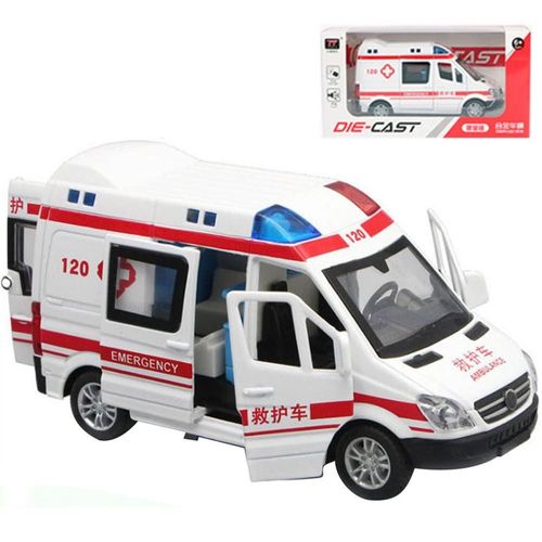Voiture De Police À 5 Portes 1:32, Véhicule D'Ambulance De Police, Modèle De Voiture Express En Alliage, Modèle De Simulation Du Son Et De La Lumière