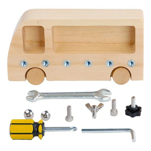 Jeu De Tournevis En Bois Montessori, Planche De Tournevis En Bois, Jouet D'Apprentissage Éducatif, Établi Pratique, Compétences De Base De La Vie, Écrous, Jeu De Boulons