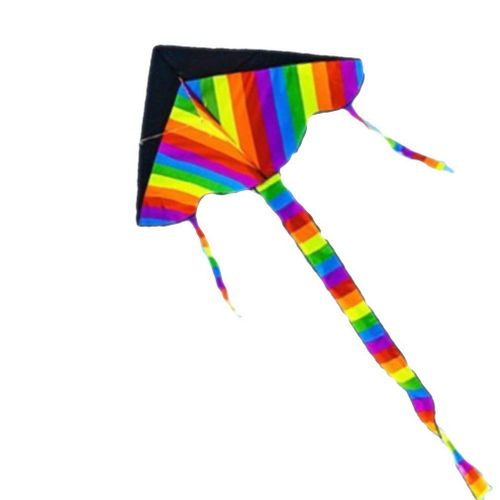 Cerf-Volant Triangle Arc-En-Ciel Pour Enfants Et Adultes, Jeux De Plein Air, Activités De Plage, Voyage, Tête Noire