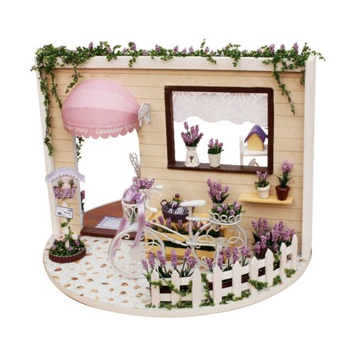 Maison De Poupée Miniature En Bois Artisanale, Ensemble De Puzzle De Jardin À Led, Cadeaux