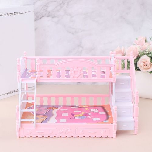 Poupée Bjd Pour Enfants, Maison De Jeu, Simulation De Meubles Européens, Lit Double De Princesse Avec Escaliers, Jouets Pour Barbie, Accessoires