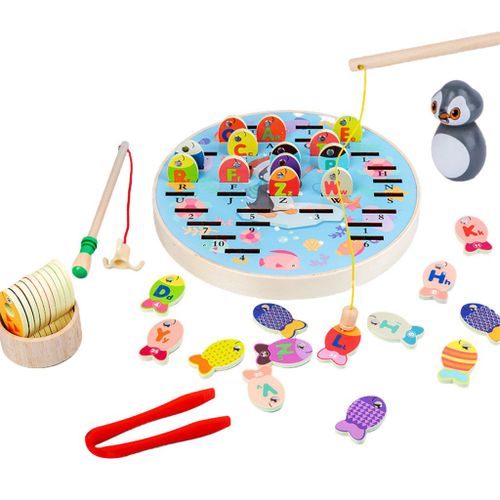 Jeu De Pêche Avec Chiffres Et Alphabet, Ensemble De Jouets Pour Attraper Des Poissons, Cadeau D'Anniversaire Pour Les Tout-Petits