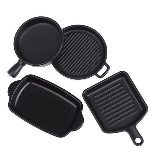 Ensemble D'Assiettes À Vaisselle Pour Maison De Poupée, Jouet De Cuisine, Accessoires Mignons Et Miniatures À L'Échelle 1/12, 4 Pièces
