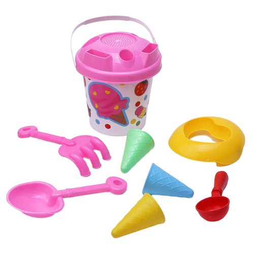 Bac À Sable, Jouets De Plage En Plein Air, 8 Pièces, Moules À Glace, Seau