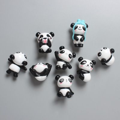 Couleur 8pcs Panda Aimant Réfrigérateur Autocollant Tableau Blanc Message Aimant De Réfrigérateur Alphabet Lettres Noir Blanc Nordique Décoration Créatif Intéressant