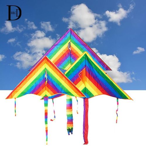 Cerf-Volant Arc-En-Ciel À Longue Queue Pour Enfants, Jouets D'Extérieur, 140x195cm