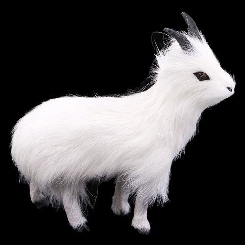 Figurine De Chèvre Pour Table De Noël, Ornement, Simulation De Mouton, Jouet À Collectionner