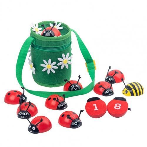 Jouets Coccinelle Montessori, Croissance Éducative, Intelligence, Bricolage, Comptage Coccinelle, Jouets Éducatifs En Bois Pour Enfants
