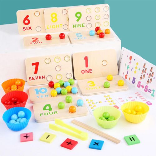 Jeu De Société Avec Clips Et Perles, Cours De Maths À La Maison, Comptage Multifonctionnel