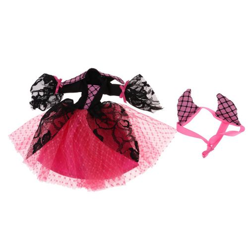 Robe De Soirée Adorable Rose Avec Bandeau Petit Diable, Poupée Blythe, Cadeau D'Halloween Pour 1/6