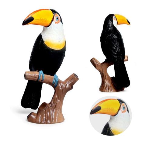 Figurine Toucan En Forme D'Oiseau, Perroquet, Décoration De Jardin Pour La Maison, Jouet Pour Enfants