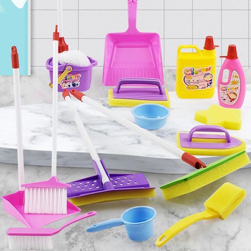 Mini Jeu De Simulation Pour Enfants, 16 Pièces, Jouet Puzzle Pour Le Nettoyage De La Maison, Cadeau D'Anniversaire, De Noël Et Du Nouvel An