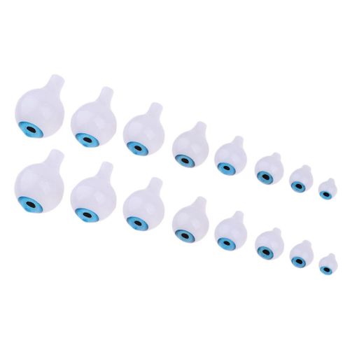 Yeux Bleus Ovales Ajourés En Plastique, 16 Pièces, Accessoires De Bricolage D'Halloween Pour Poupées