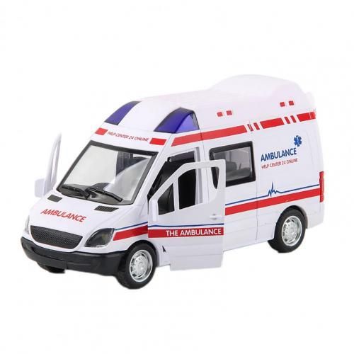 Jouet Pour Enfants, Mini Simulation De Portes Ouvrables, Effets Sonores De Lumière Abs, Ambulance De Police, Voiture De Traction