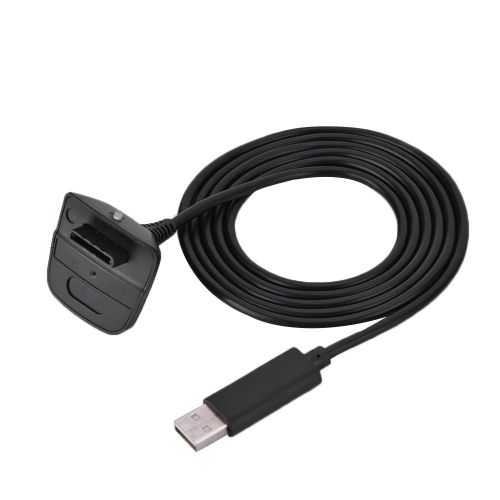 Chargeur Usb Câble De Charge Rapide (Noir) Pour Microsoft Pour Manette Sans Fil Xbox 360