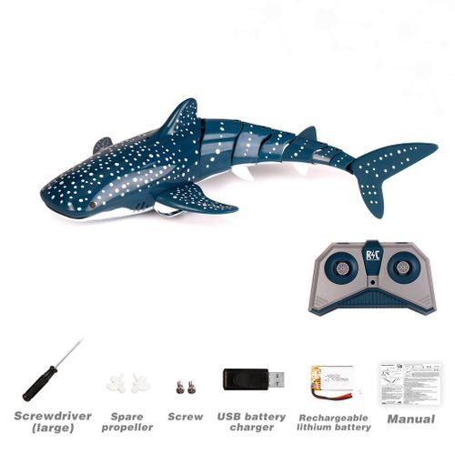 Jouets De Simulation De Baleine Rc 2.4g 4ch, Étanche, Télécommande Électrique, Bateau De Baleine, Piscine, Salle De Bain, Jouets Pour Enfants, Cadeau