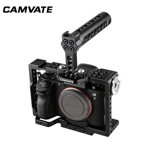 Cage de caméra QR avec support de Rosette et poignée en aluminium pour Sony a7 II a7R II a7S II a7 III a7R III A7r4 a9