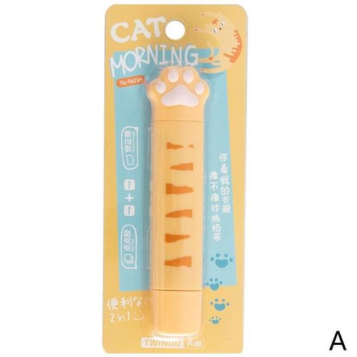 Bande Correctrice Griffe De Chat 2 En 1 Kawaii, Bande Correctrice Pour Scrapbook, Double Tête, Pour Étudiant, Papeterie Adhésive T2o4, 1 Pièce