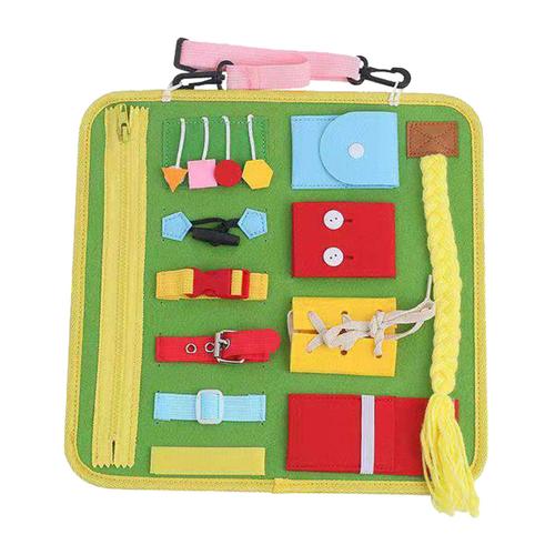 Planche de voyage Portable en feutre pour enfants et bébés, avec boucle à  fermeture éclair, tableau sensoriel éducatif précoce, jouets d'avion pour 1  à 2 ans